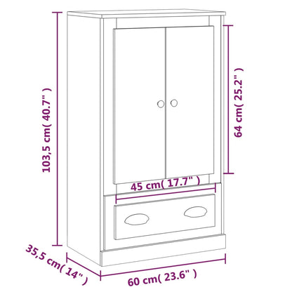 Skříň Highboard Betonově Šedá 60X35,5X103,5 Cm Kompozitní Dřevo