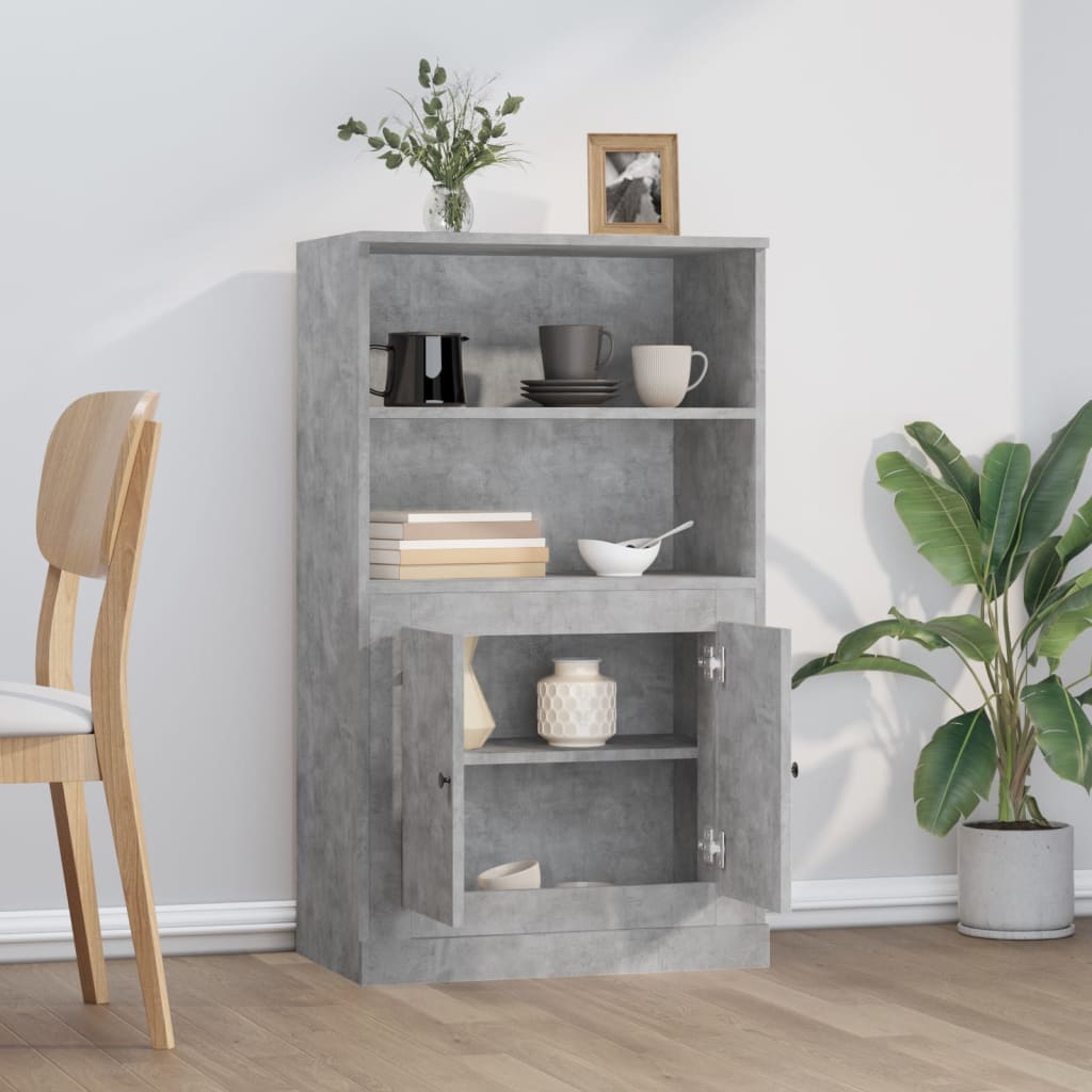Skříň Highboard Betonově Šedá 60X35,5X103,5 Cm Kompozitní Dřevo