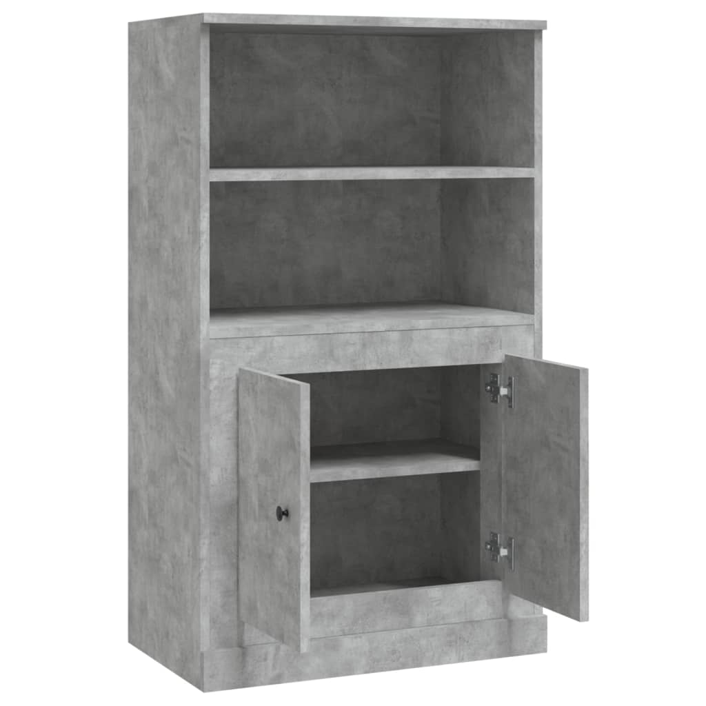 Skříň Highboard Betonově Šedá 60X35,5X103,5 Cm Kompozitní Dřevo