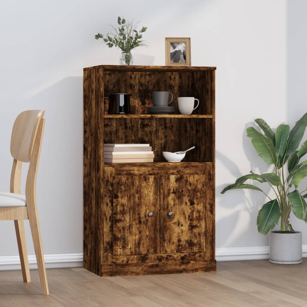 Skříň Highboard Šedá Sonoma 60 X 35,5 X 103,5 Kompozitní Dřevo