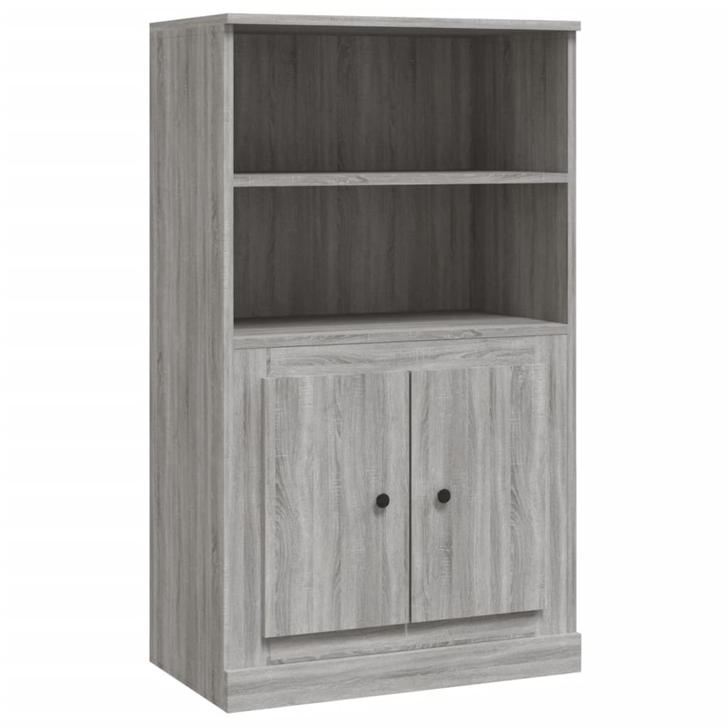 Skříň Highboard Šedá Sonoma 60 X 35,5 X 103,5 Kompozitní Dřevo