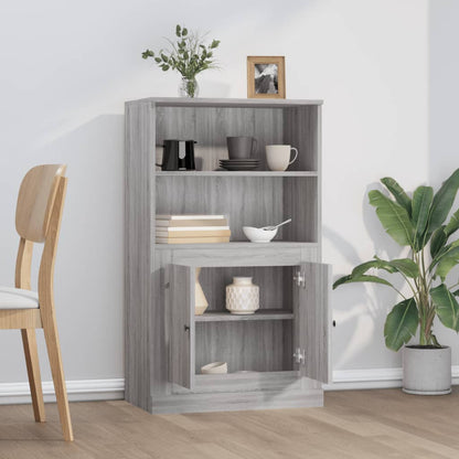 Skříň Highboard Šedá Sonoma 60 X 35,5 X 103,5 Kompozitní Dřevo