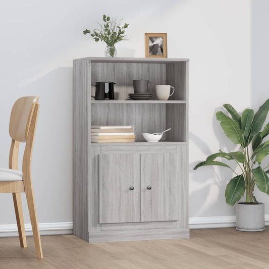 Skříň Highboard Šedá Sonoma 60 X 35,5 X 103,5 Kompozitní Dřevo