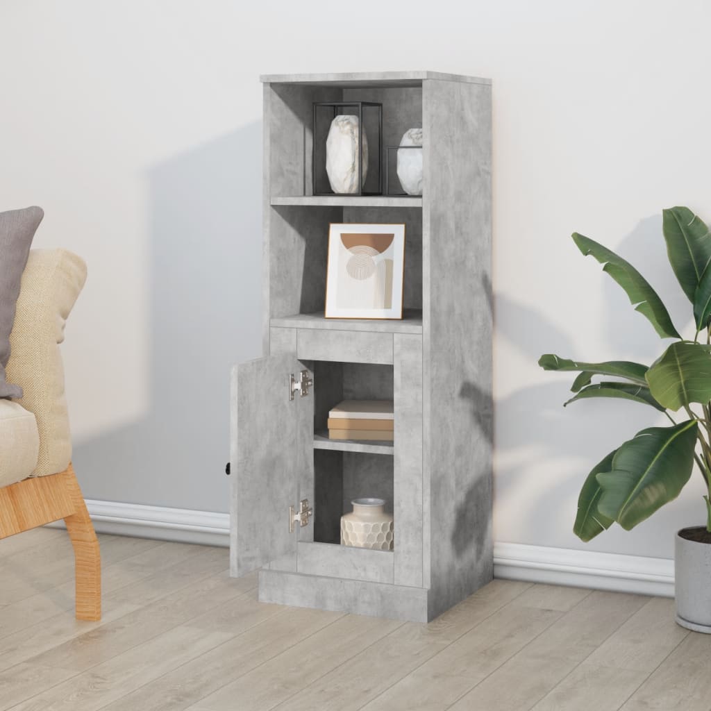 Skříň Highboard Betonově Šedá 36X35,5X103,5 Kompozitní Dřevo