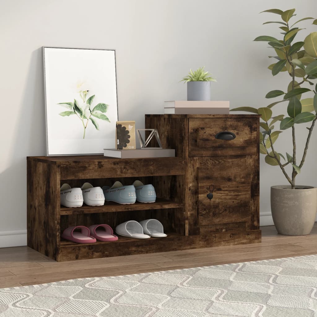 Botník Šedý Sonoma 100 X 42 X 60 Cm Kompozitní Dřevo