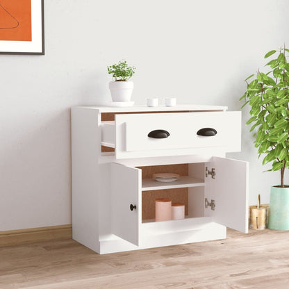 Příborník Bílý 70 X 35,5 X 67,5 Cm Kompozitní Dřevo