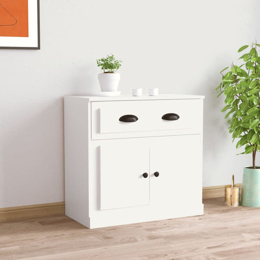 Příborník Bílý 70 X 35,5 X 67,5 Cm Kompozitní Dřevo