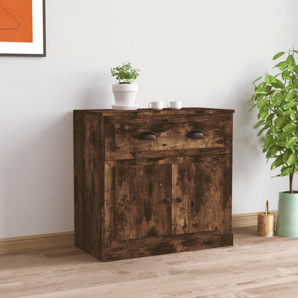 Příborník Bílý 70 X 35,5 X 67,5 Cm Kompozitní Dřevo