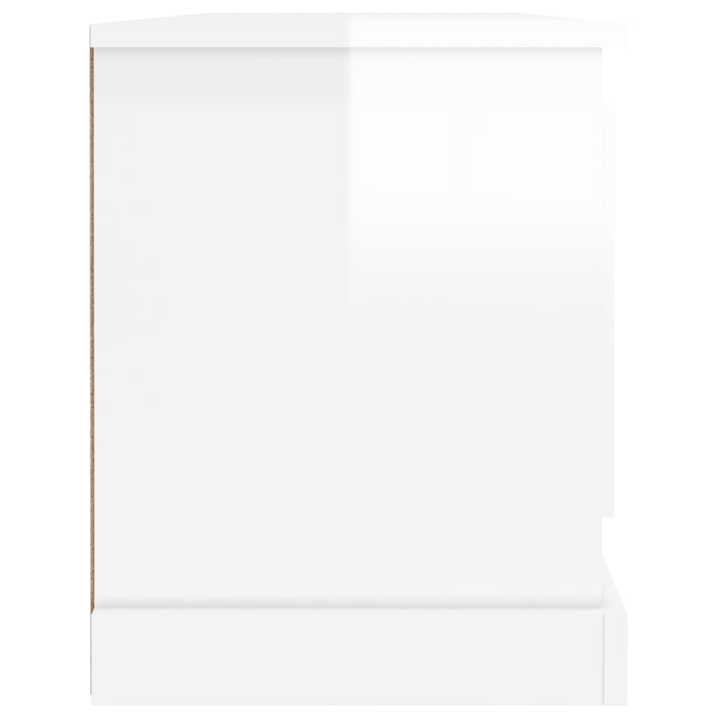 Tv Skříňka Bílá Vysoký Lesk 100 X 35,5 X 45 Cm Kompozitní Dřevo