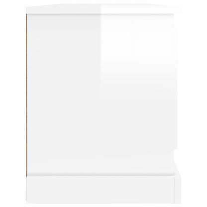 Tv Skříňka Bílá Vysoký Lesk 100 X 35,5 X 45 Cm Kompozitní Dřevo
