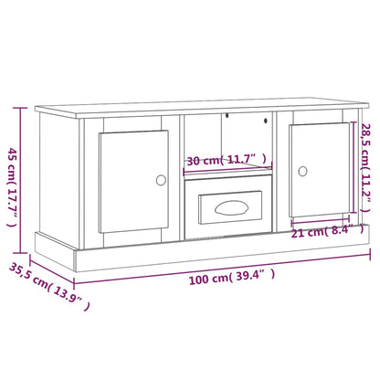 Tv Skříňka Bílá Vysoký Lesk 100 X 35,5 X 45 Cm Kompozitní Dřevo
