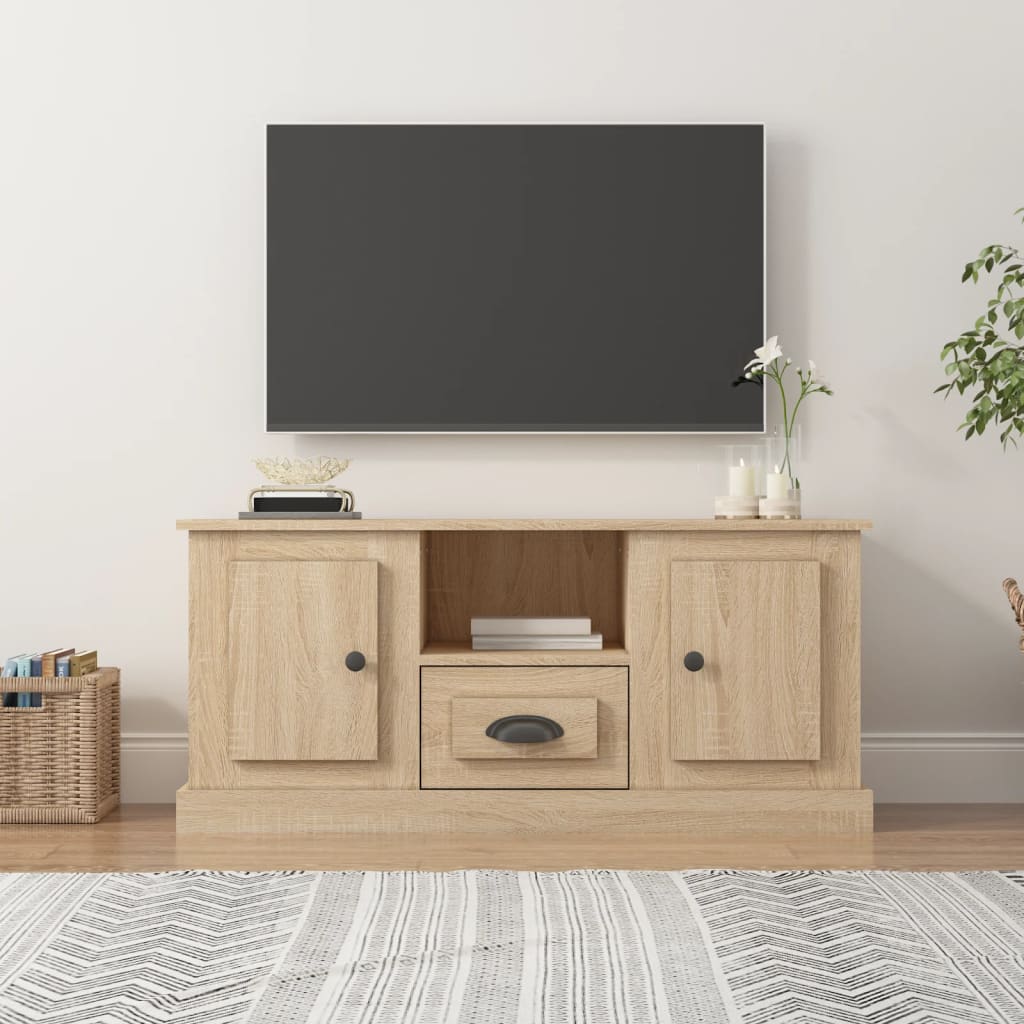 Tv Skříňka Bílá Vysoký Lesk 100 X 35,5 X 45 Cm Kompozitní Dřevo
