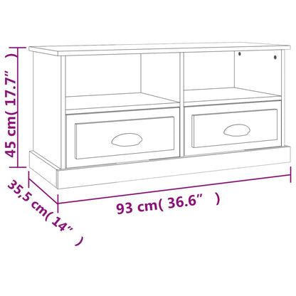 Tv Skříňka 93 X 35,5 X 45 Cm Kompozitní Dřevo