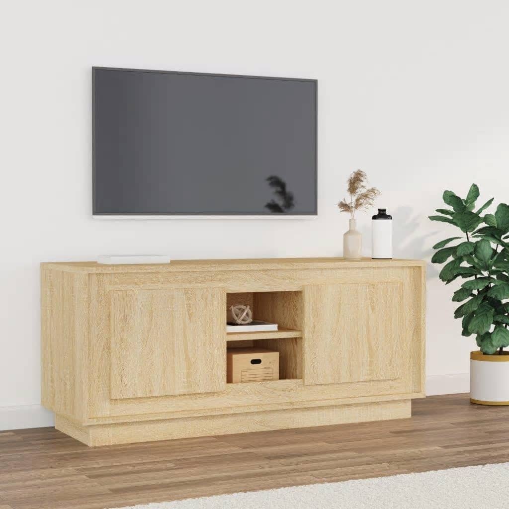 Tv Skříňka Betonově Šedá 102 X 35 X 45 Cm Kompozitní Dřevo