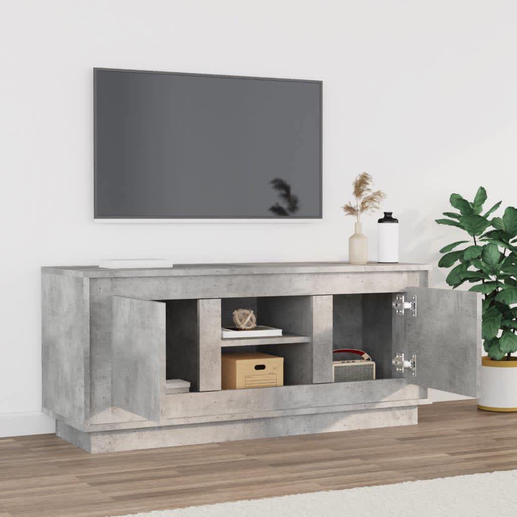 Tv Skříňka Betonově Šedá 102 X 35 X 45 Cm Kompozitní Dřevo