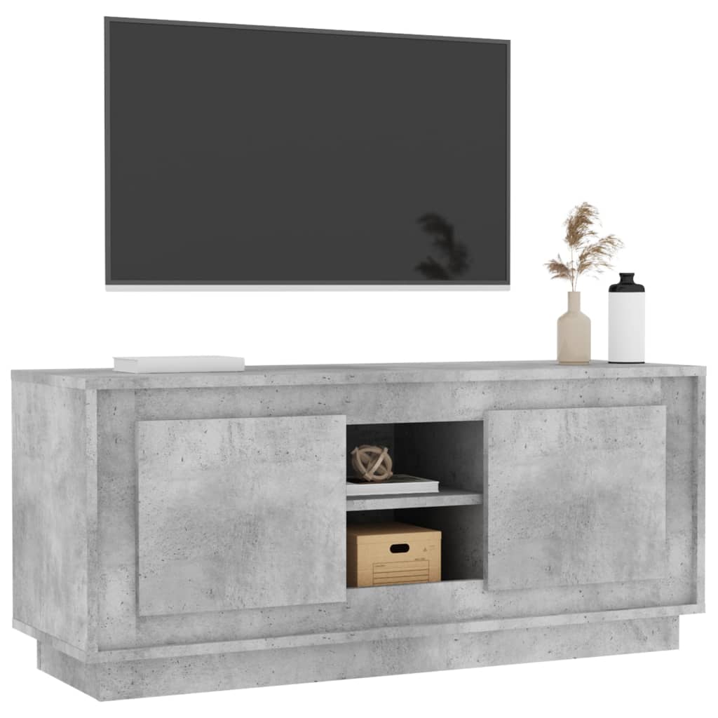 Tv Skříňka Betonově Šedá 102 X 35 X 45 Cm Kompozitní Dřevo