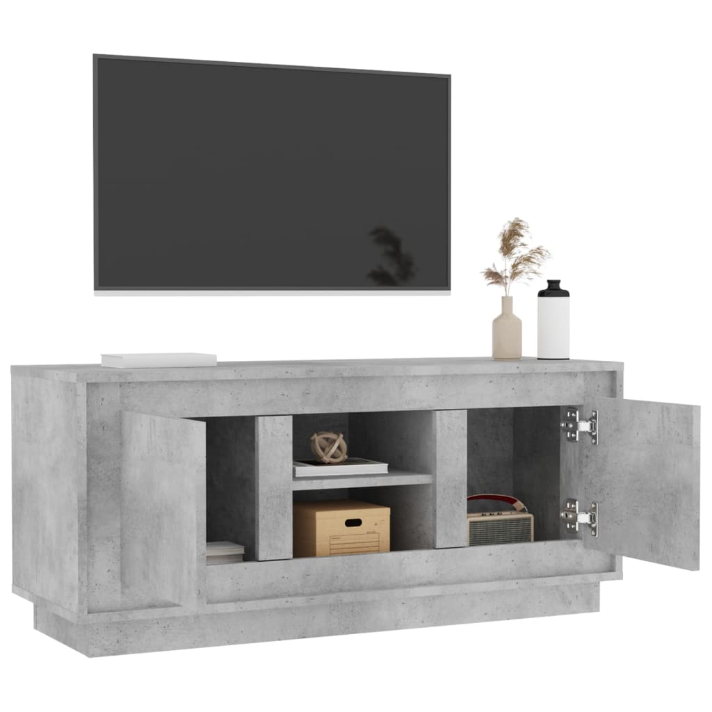 Tv Skříňka Betonově Šedá 102 X 35 X 45 Cm Kompozitní Dřevo