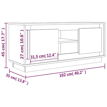Tv Skříňka Betonově Šedá 102 X 35 X 45 Cm Kompozitní Dřevo