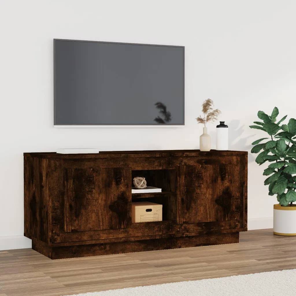 Tv Skříňka Betonově Šedá 102 X 35 X 45 Cm Kompozitní Dřevo