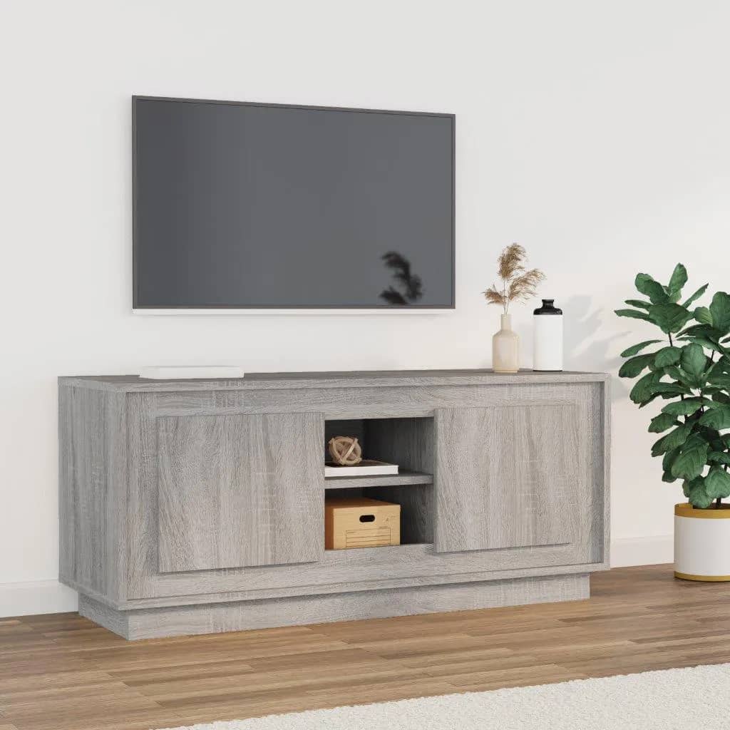 Tv Skříňka Betonově Šedá 102 X 35 X 45 Cm Kompozitní Dřevo