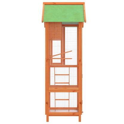 Ptačí Voliéra 60 X 58,5 X 160 Cm Masivní Borové Dřevo