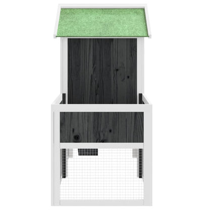 Králíkárna Šedá 170 X 63 X 113 Cm Masivní Borové Dřevo