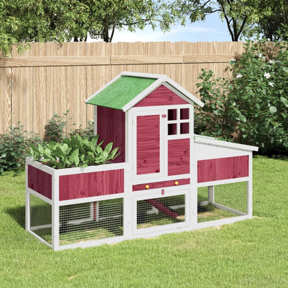 Králíkárna Šedá 170 X 63 X 113 Cm Masivní Borové Dřevo