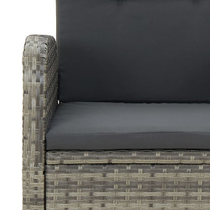 7Dílný Zahradní Jídelní Set S Poduškami Šedý Polyratan