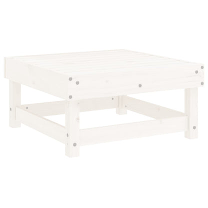 Zahradní S Poduškou Bílá Masivní Borové Dřevo