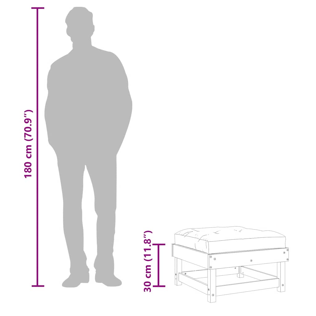 Zahradní S Poduškou Bílá Masivní Borové Dřevo
