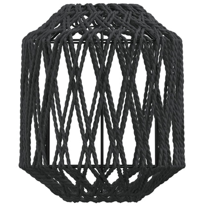 Stínidlo Lampy Černé Ø 23 X 28 Cm Železo A Papír Tmavě Hnědá