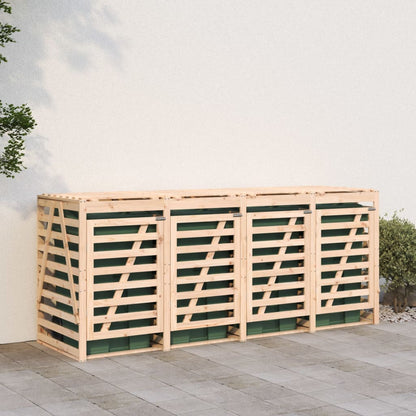 Úložný Box Na Čtyři Popelnice Masivní Borové Dřevo