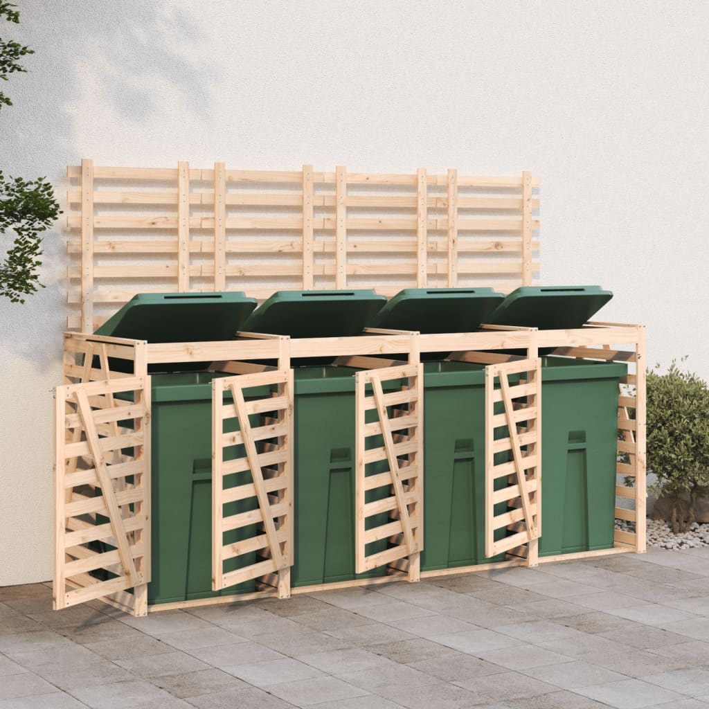 Úložný Box Na Čtyři Popelnice Masivní Borové Dřevo