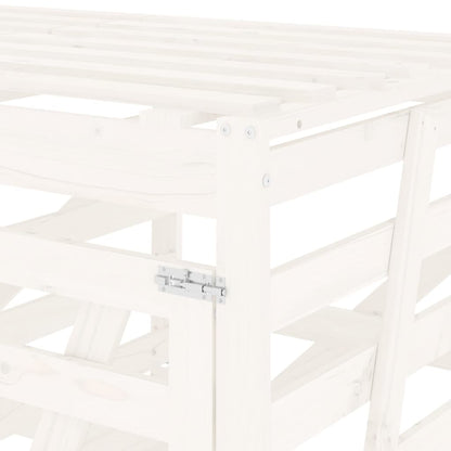 Úložný Box Na Čtyři Popelnice Bílý Masivní Borové Dřevo