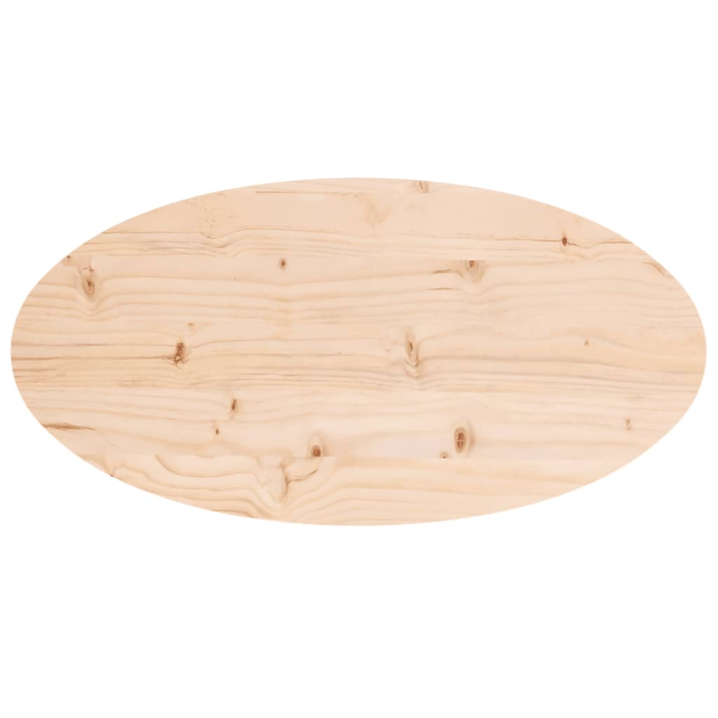 Stolní Deska 70 X 30 X 2,5 Cm Masivní Borové Dřevo Oválná