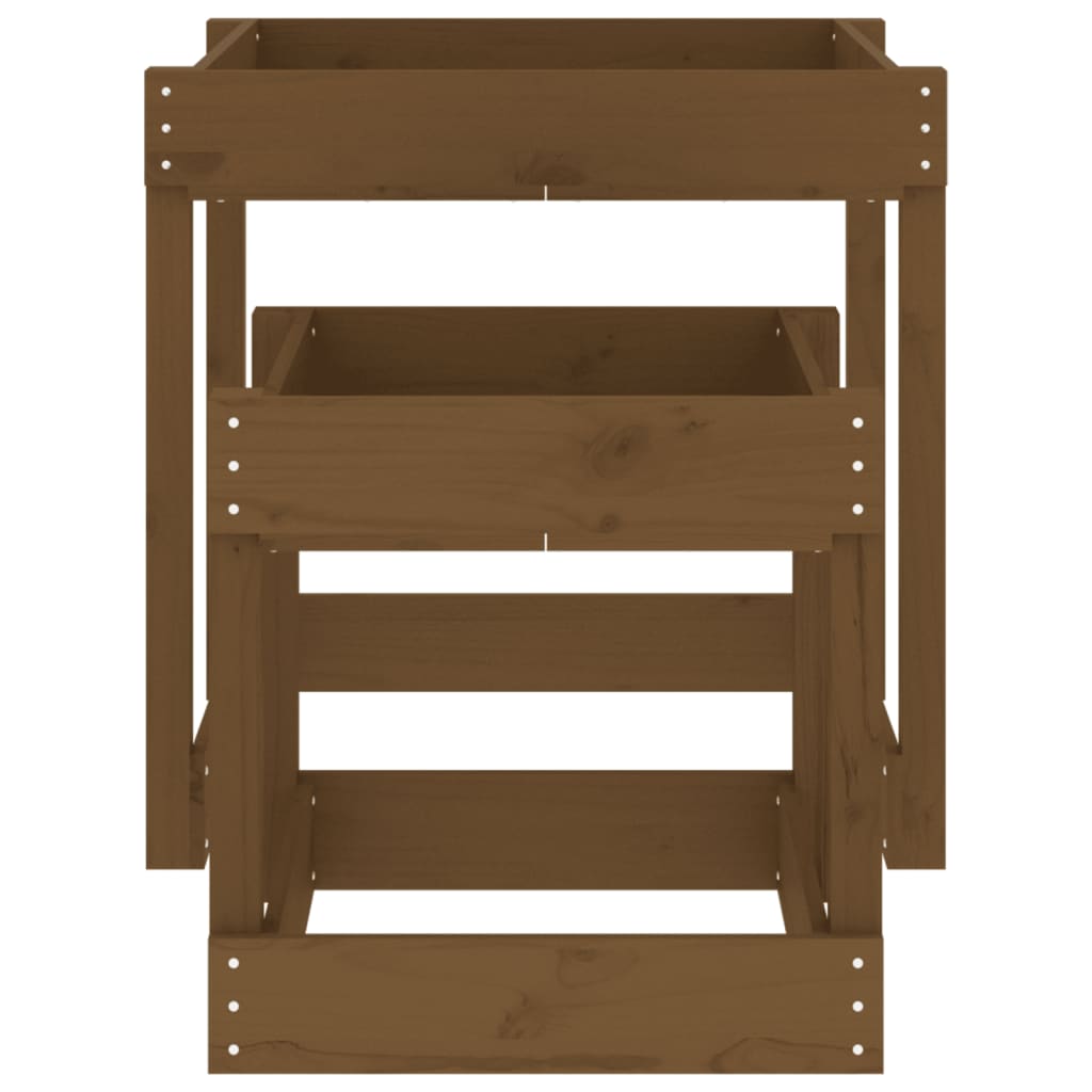 Stoly Na Písek 2 Ks Medově Hnědé Masivní Borové Dřevo