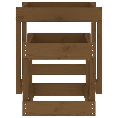 Stoly Na Písek 2 Ks Medově Hnědé Masivní Borové Dřevo