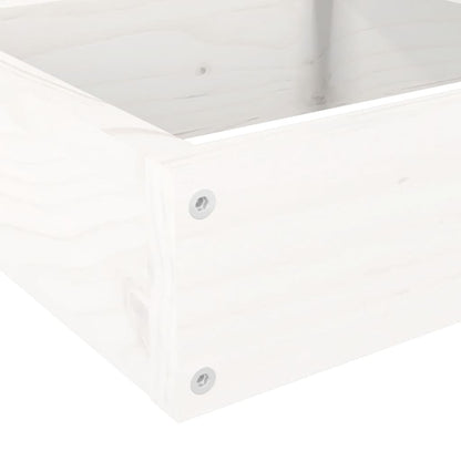 Nástěnný Truhlík 4Patrový 106X104,5X36 Cm Bílý Masivní Borovice