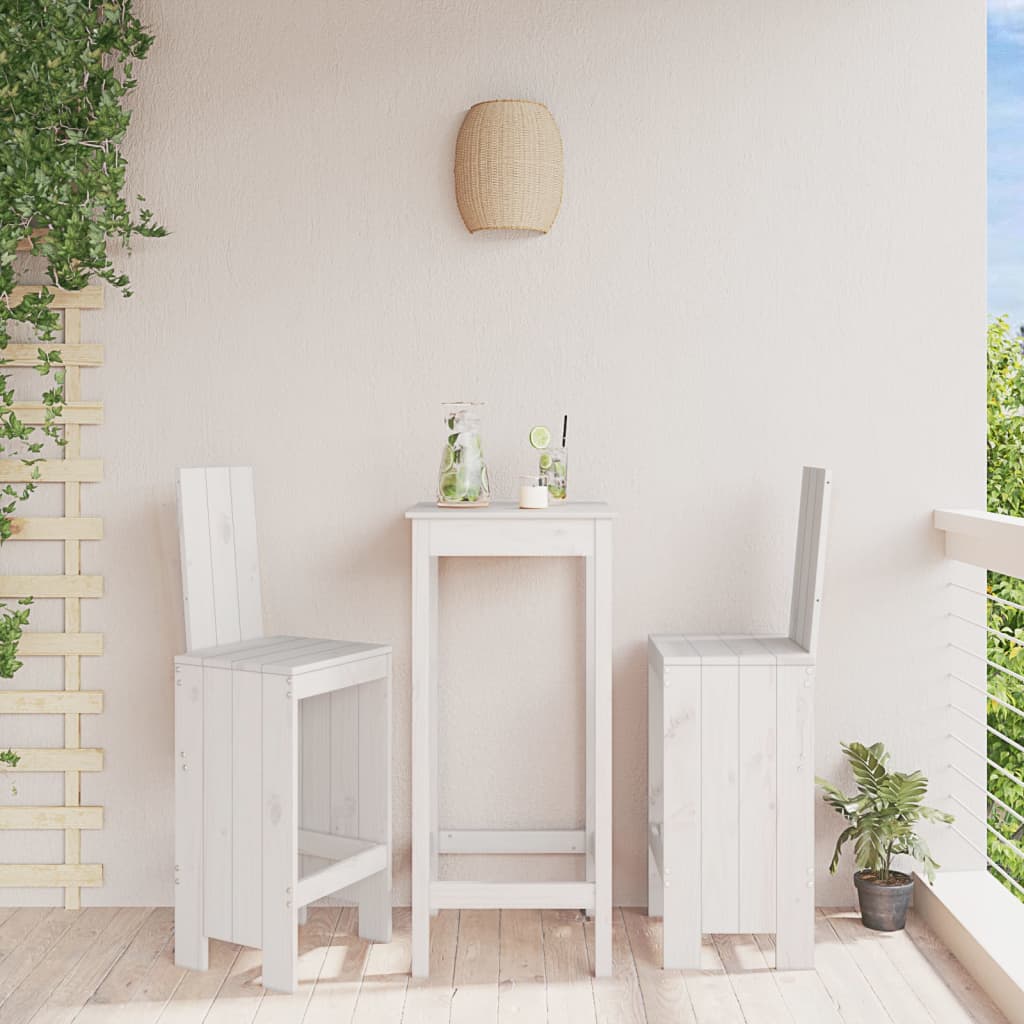 Barové Stoličky 2 Ks 40 X 48,5 X 115,5 Cm Masivní Borové Dřevo