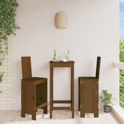 Barové Stoličky 2 Ks 40 X 48,5 X 115,5 Cm Masivní Borové Dřevo