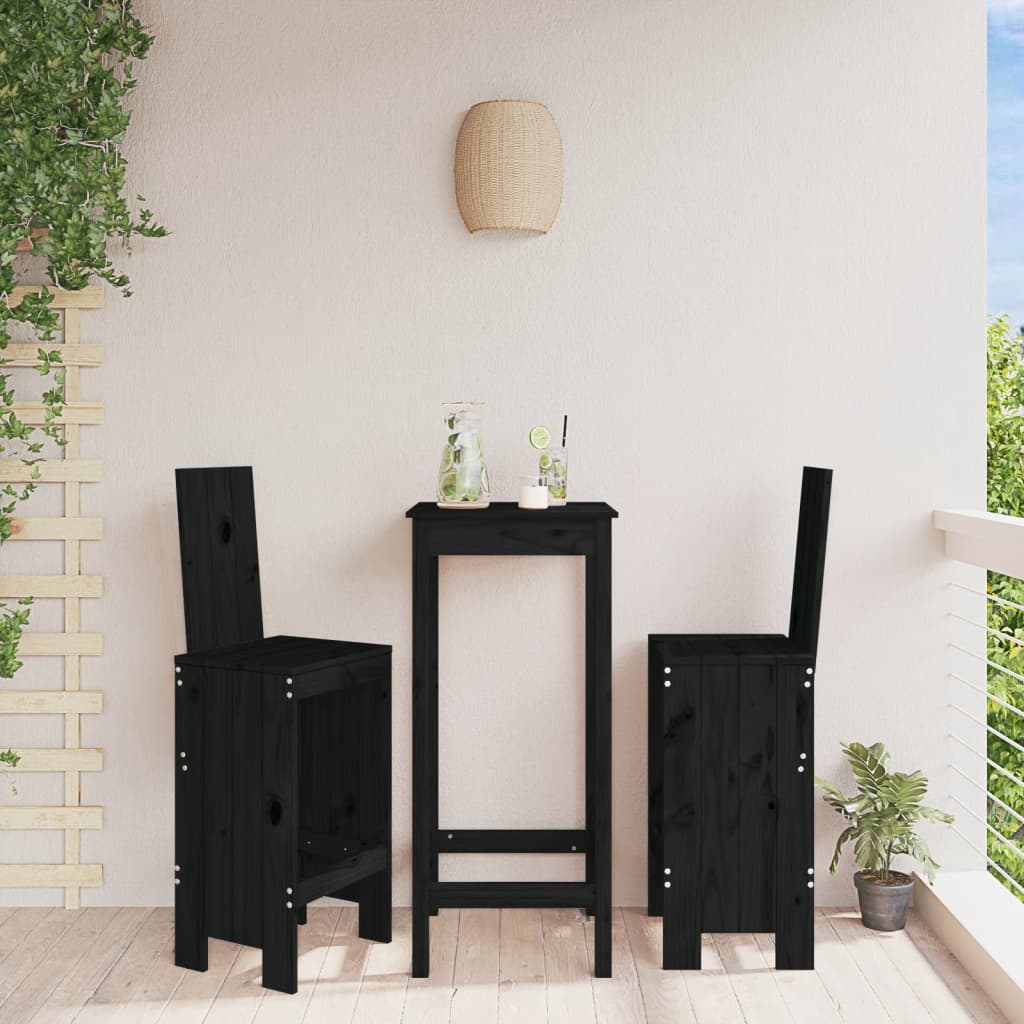 Barové Stoličky 2 Ks 40 X 48,5 X 115,5 Cm Masivní Borové Dřevo