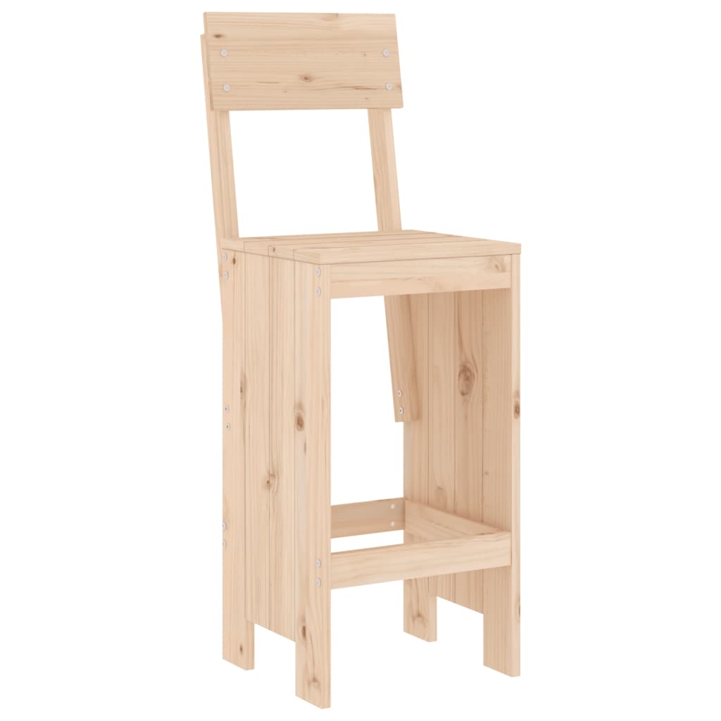 Barové Stoličky 2 Ks 40 X 48,5 X 115,5 Cm Masivní Borové Dřevo