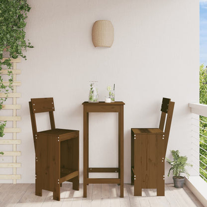 Barové Stoličky 2 Ks 40 X 48,5 X 115,5 Cm Masivní Borové Dřevo