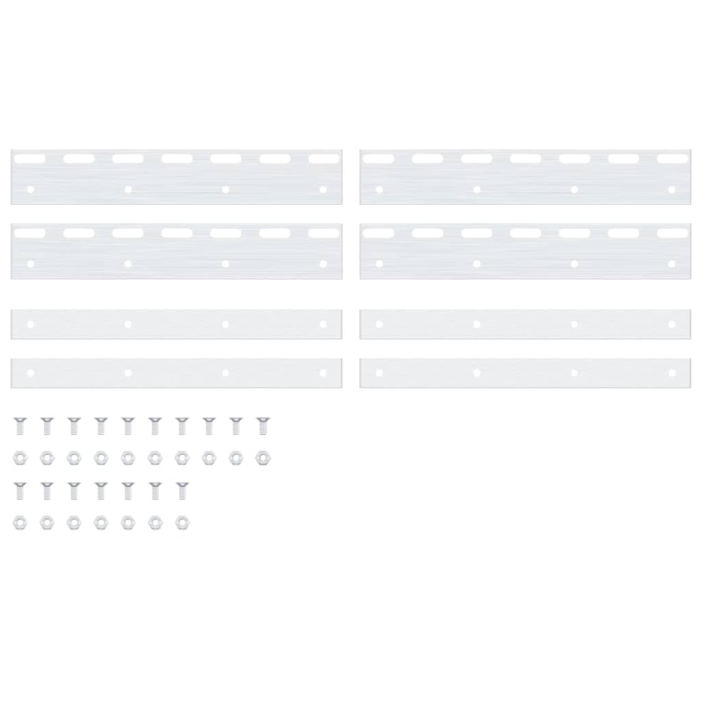Spojovací Destičky 4 Ks Stříbrné 28 Cm Nerezová Ocel