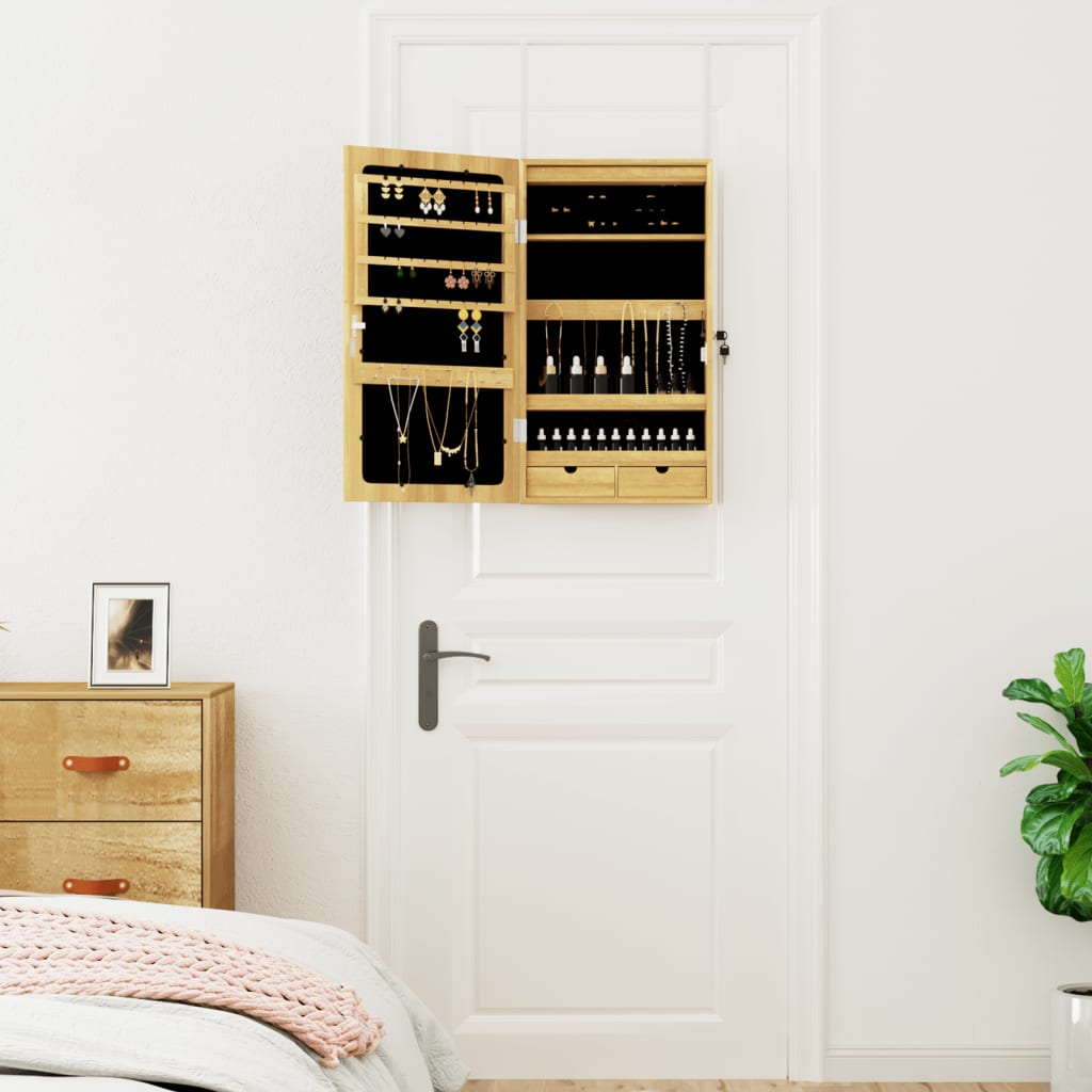 Zrcadlová Šperkovnice S Led Světly Nástěnná