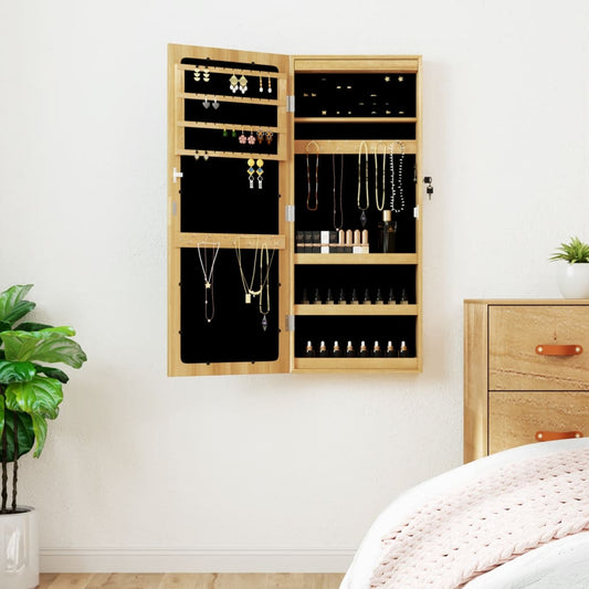 Zrcadlová Šperkovnice S Led Světly Nástěnná