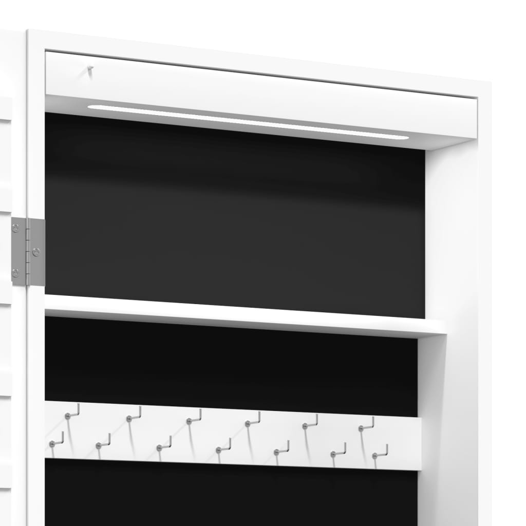 Zrcadlová Šperkovnice S Led Světly Nástěnná