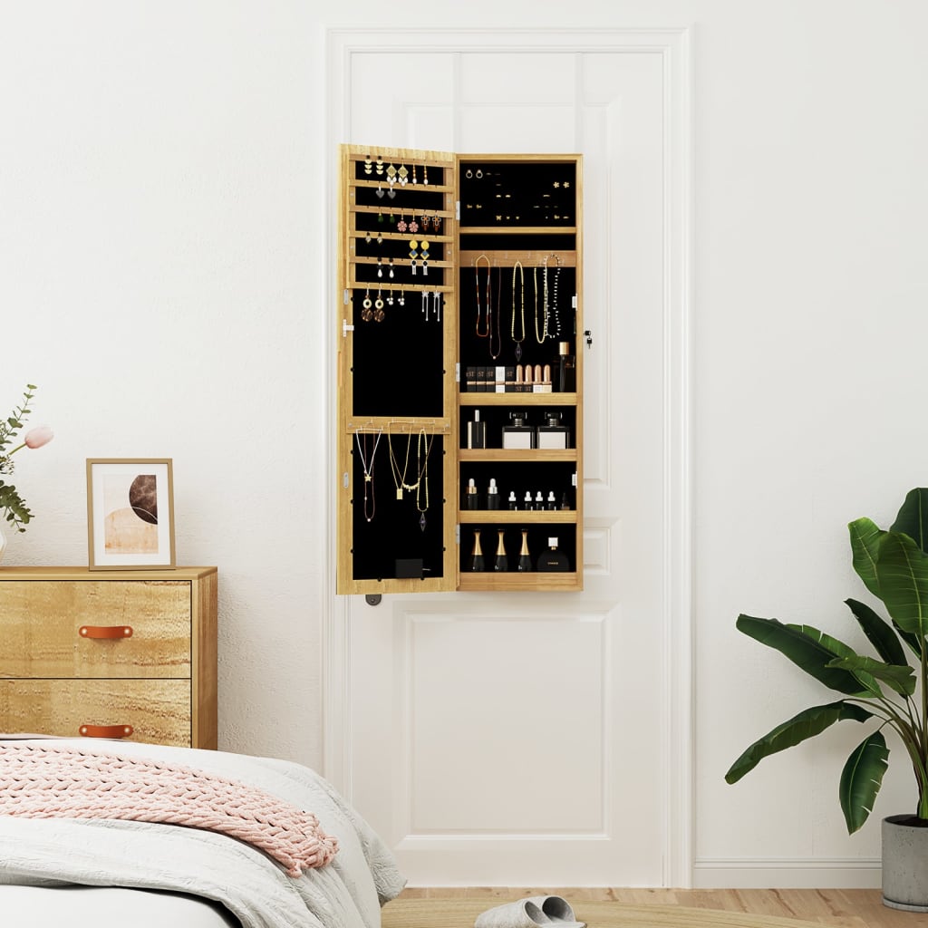 Zrcadlová Šperkovnice S Led Světly Nástěnná