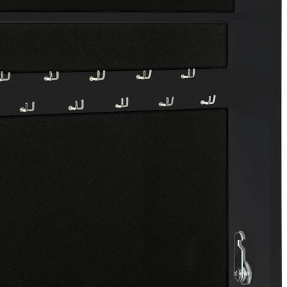 Zrcadlová Šperkovnice Volně Stojící Černá 42 X 38 X 152 Cm