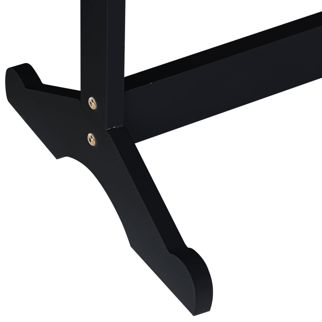 Zrcadlová Šperkovnice Volně Stojící Černá 42 X 38 X 152 Cm